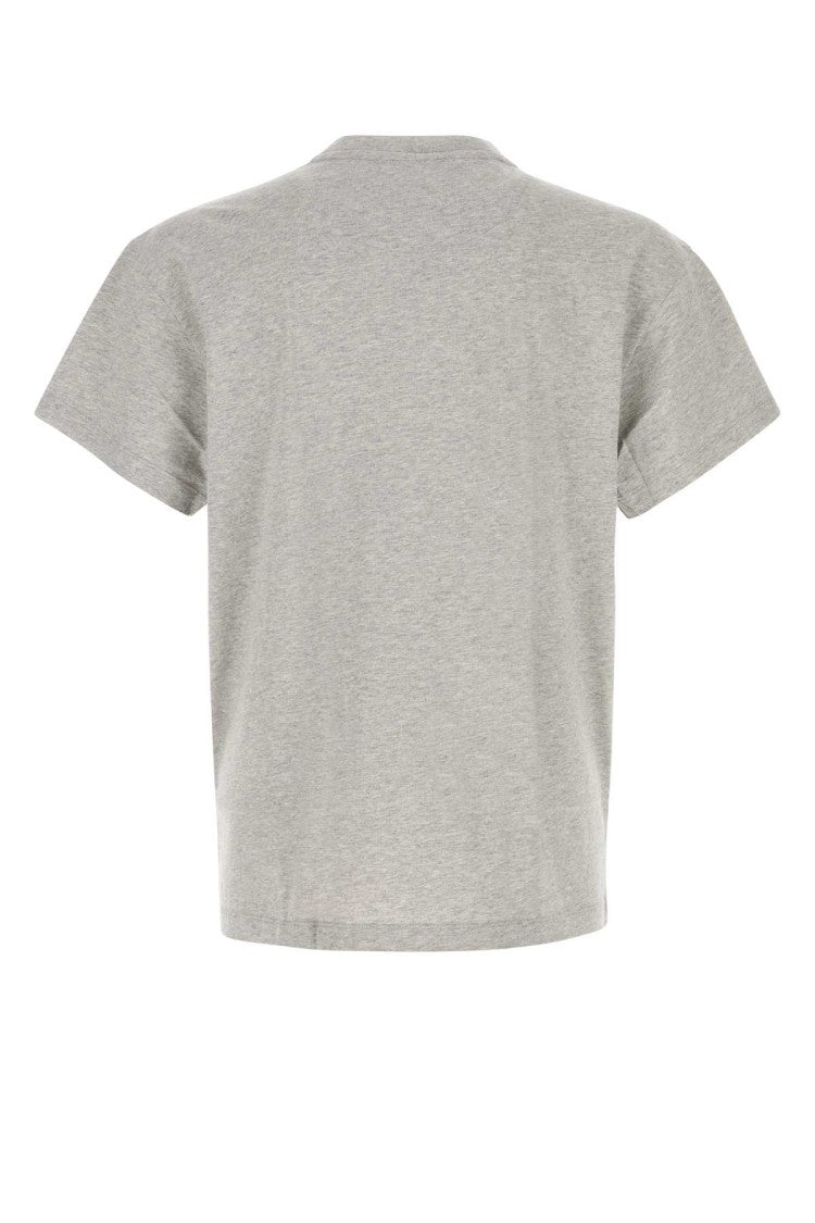 Jil Sander Heathered Grey Cotton T-Shirt Set With Boxy Cut