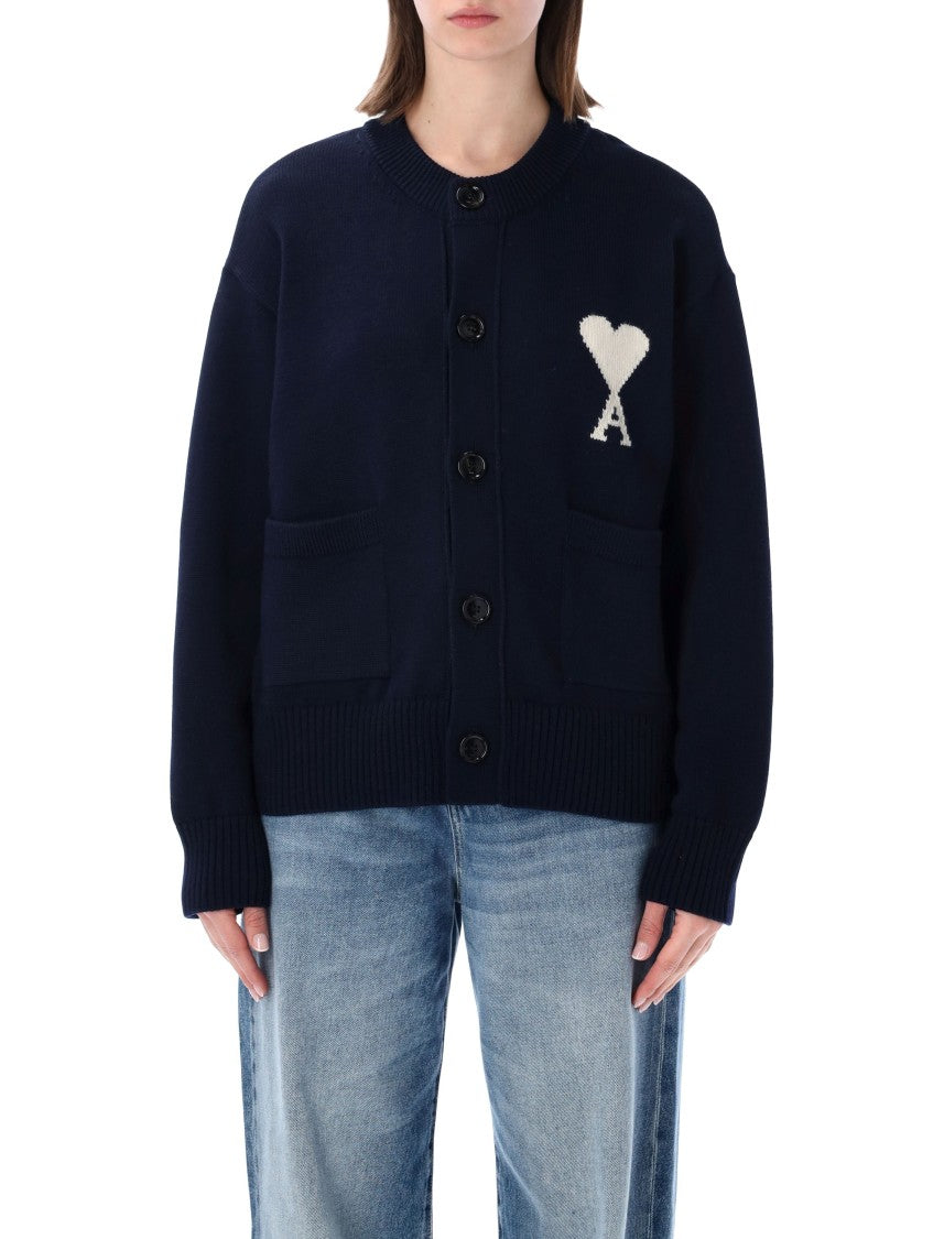 Ami Paris Ami De Coeur Cardigan Sweater