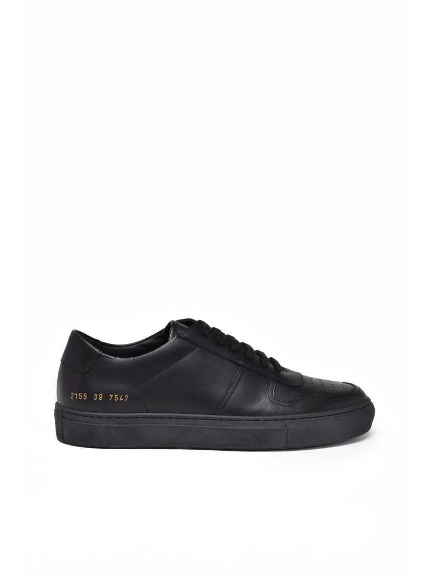 Woman By Common Projects Black Bball Minimalist Leather Low-Top Sneakers
