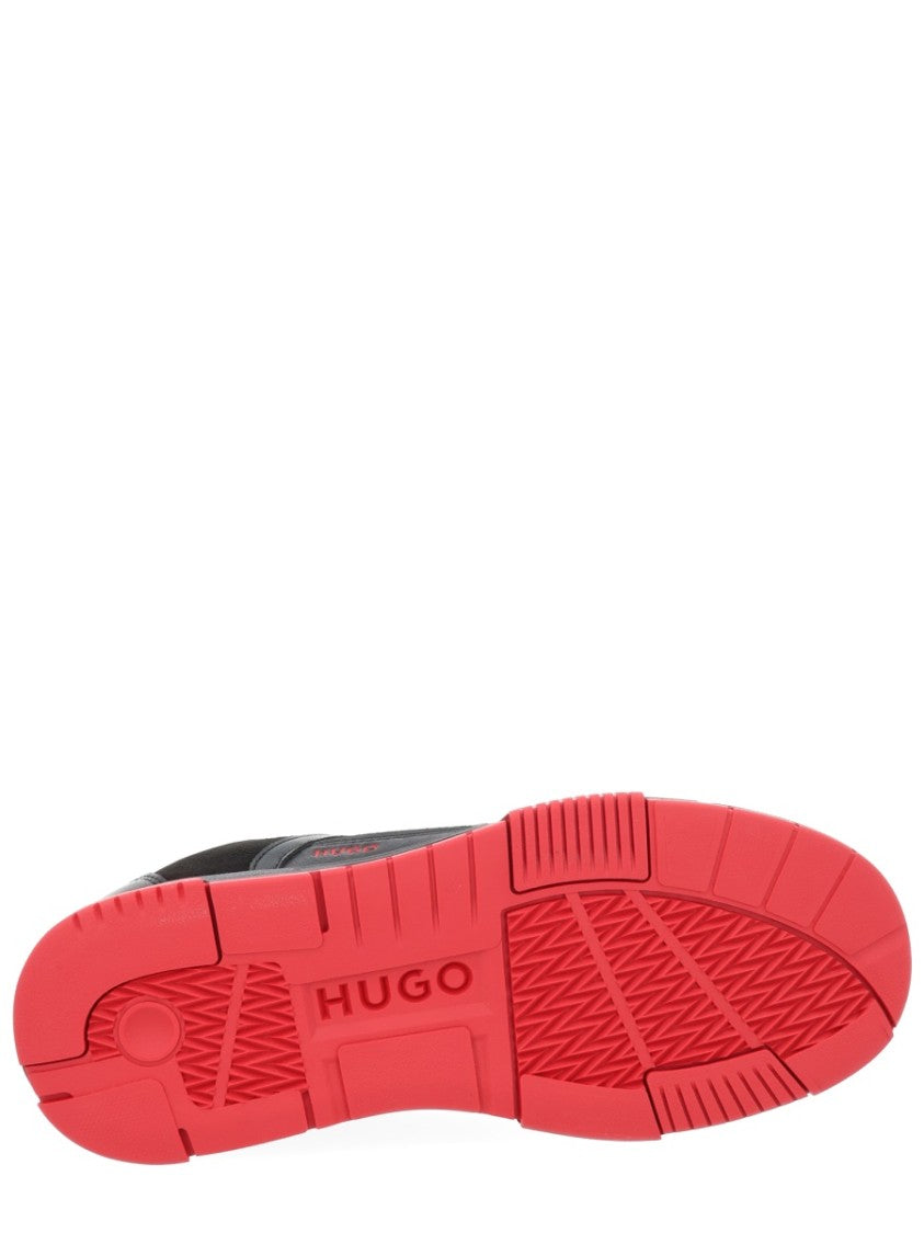 Hugo Yarrow Black Red Accents Sneakers