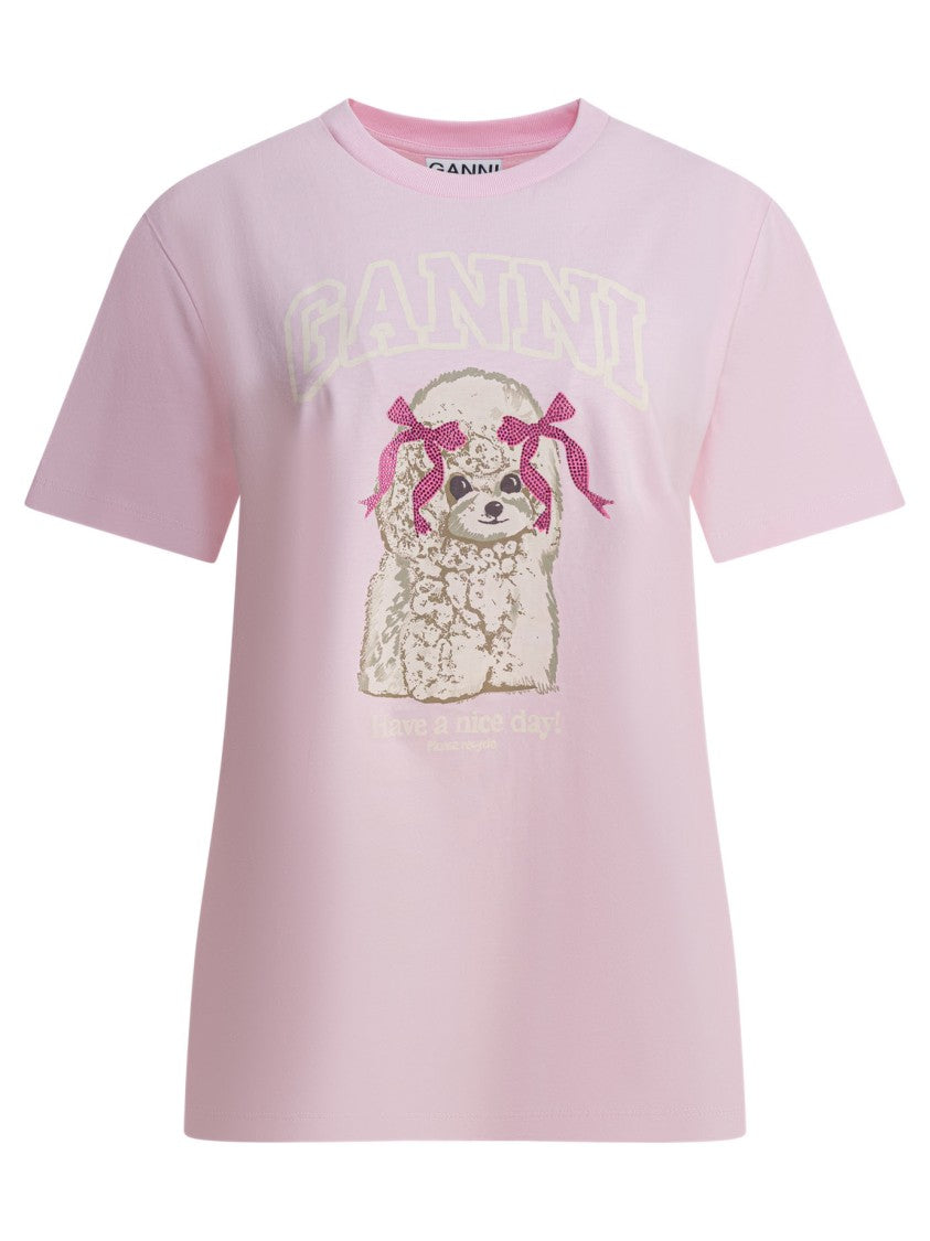 Ganni "Poddle" Cotton T-Shirt