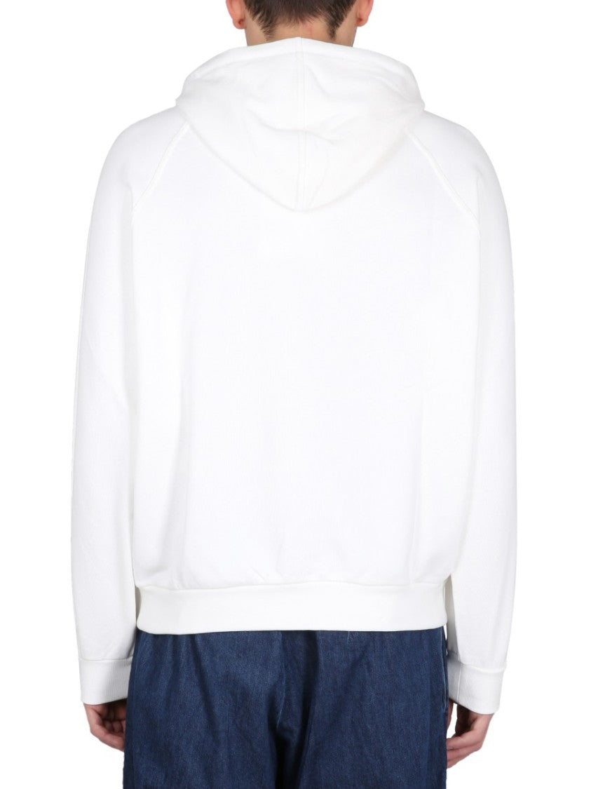 Sunnei White Drawstring Hood Sweatshirt