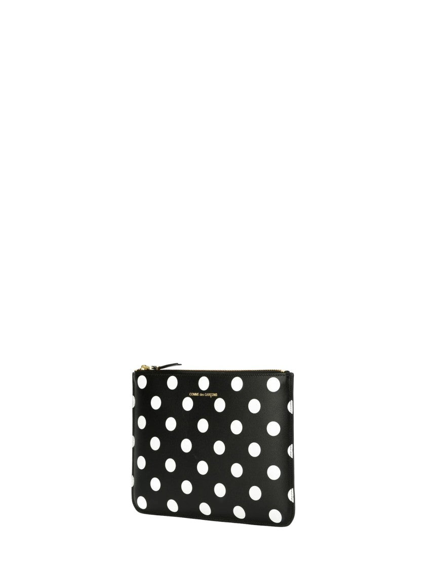 Comme Des Garçons Polka Dot Patterned Leather Wallet