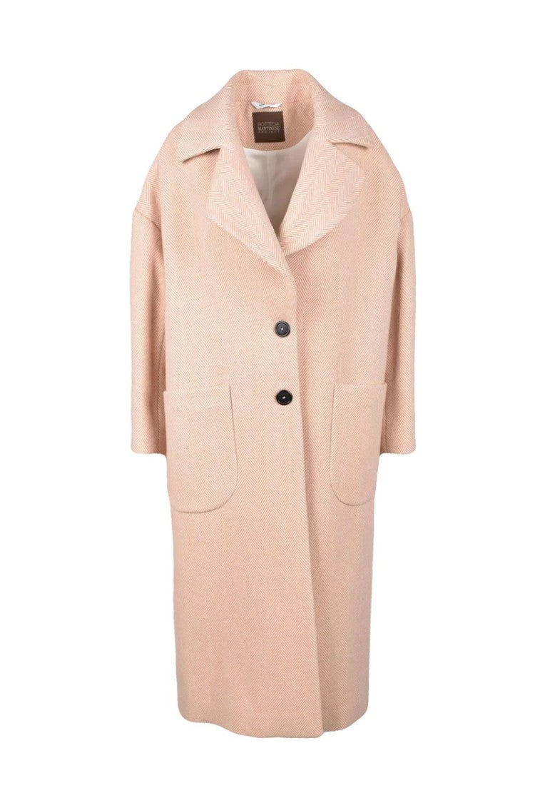Bottega Martinese Wool Blend Coat - Pink