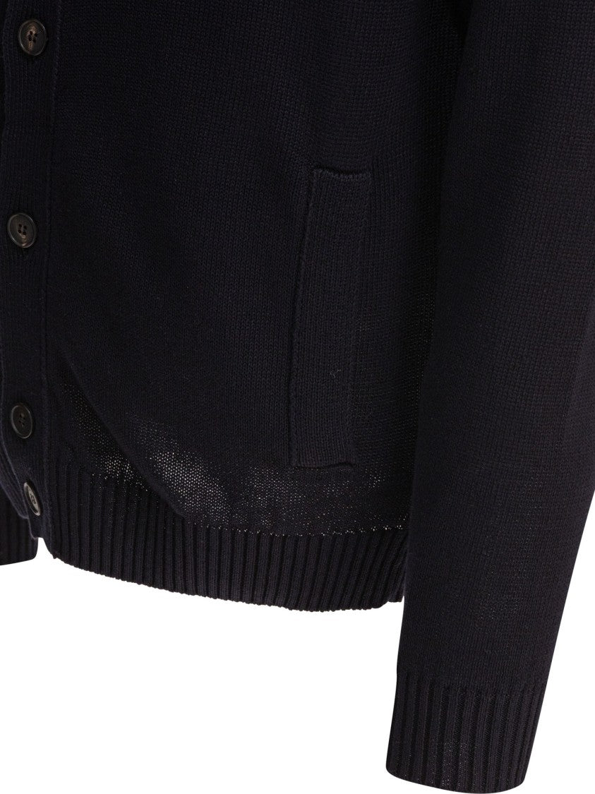 Zanone Button-Up Knitwear With Ribbed Detailing