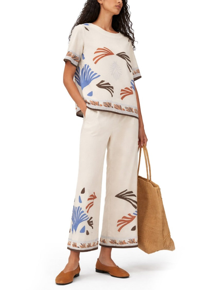 Herno Summer Print Side Hem Tie T-Shirt