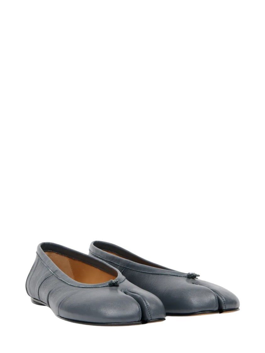 Maison Margiela Grey Split-Toe Leather Flats