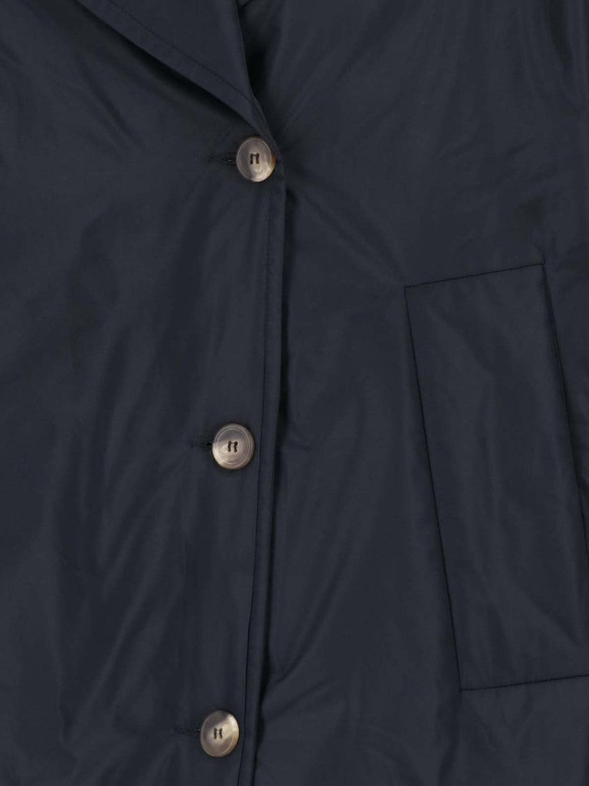 Cape Concept Black Water-Repellent Technical Fabric Cape Coat