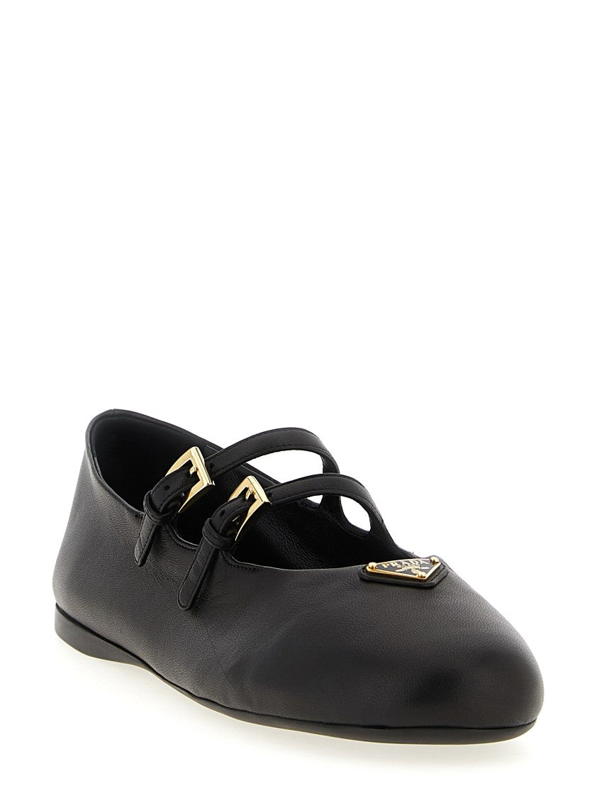 Prada Double Strap Ballet Flats