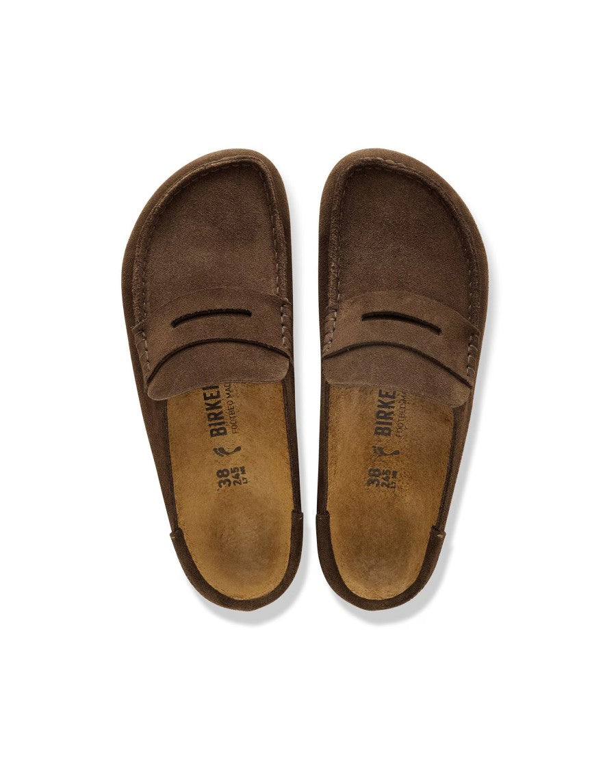 Birkenstock Moccasin-Style Slip-On With Prominent Stitching And Suede Upper