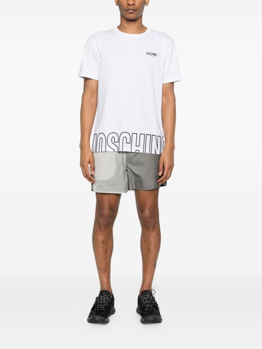 Moschino White Cotton Logo T-Shirt