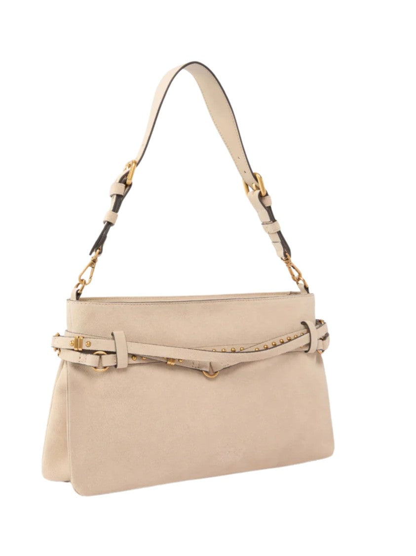 Pinko Structured Medium Gold-Tone Handbag