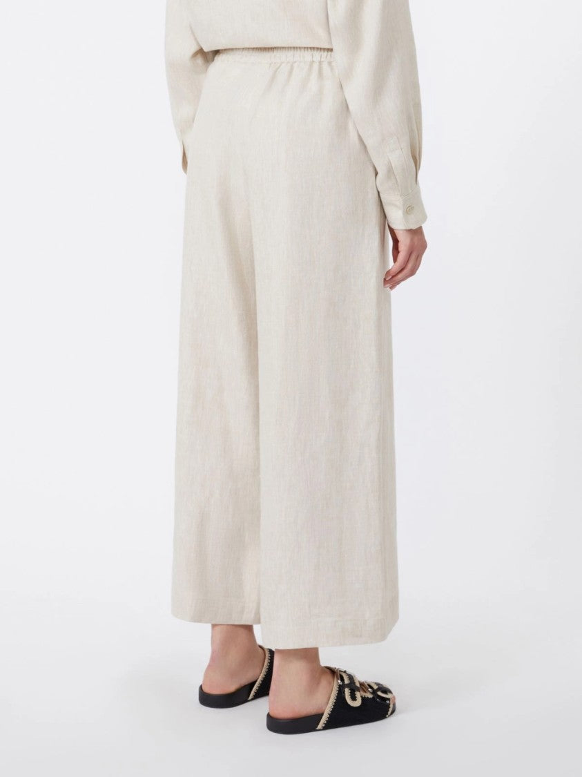 Max Mara Wide-Leg Cropped Pants With Elastic Waistband