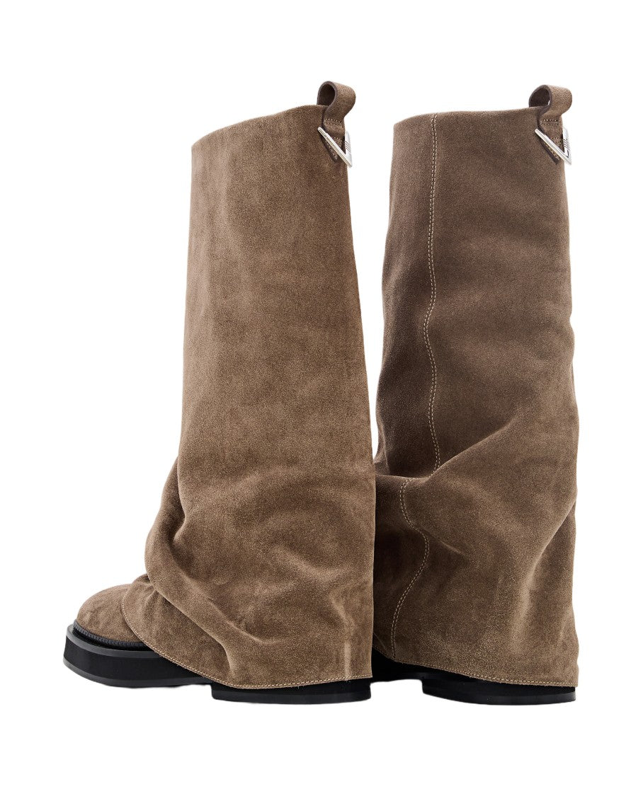 The Attico Suede Robin Combat Boots