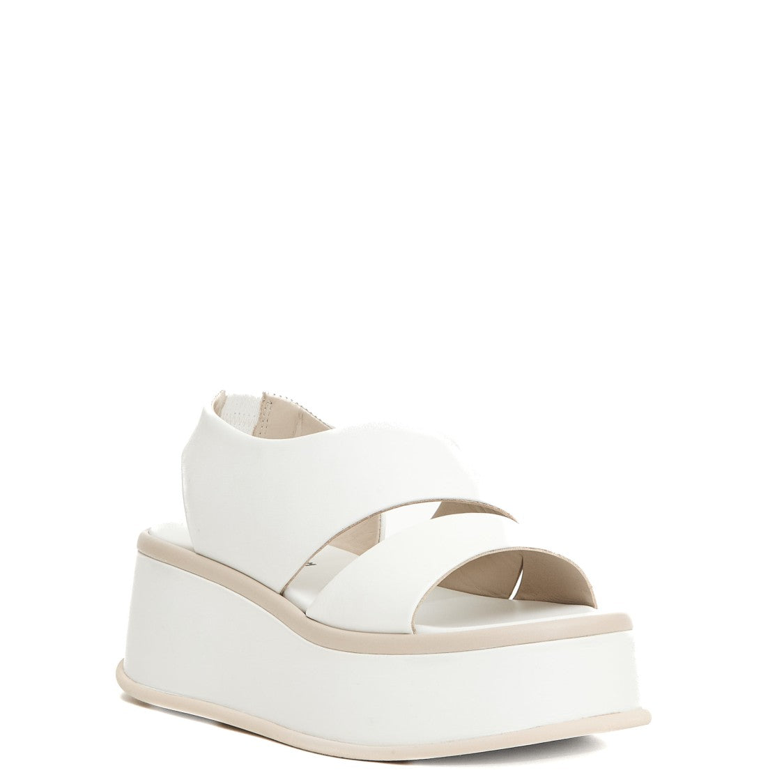 Patrizia Bonfanti 5Cm Wedge Sandal In White Leather