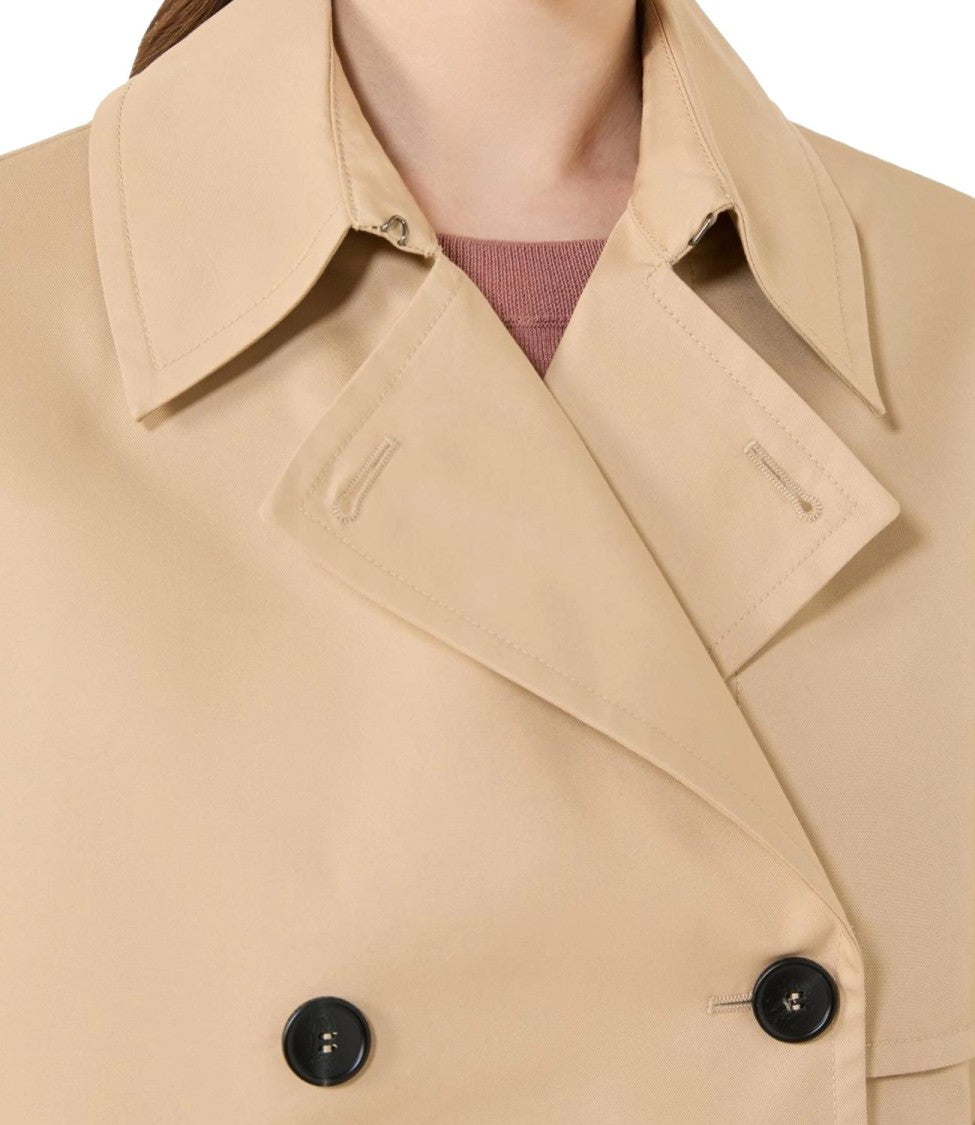 Max Mara Beige Cotton Blend Raincoat