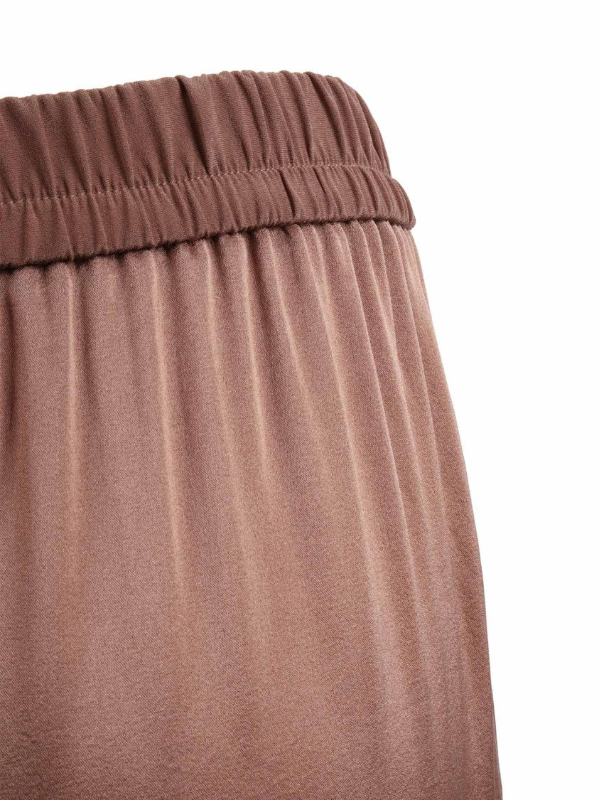Forte Forte Loose Fit Stretch Silk Satin Straight-Leg Pants