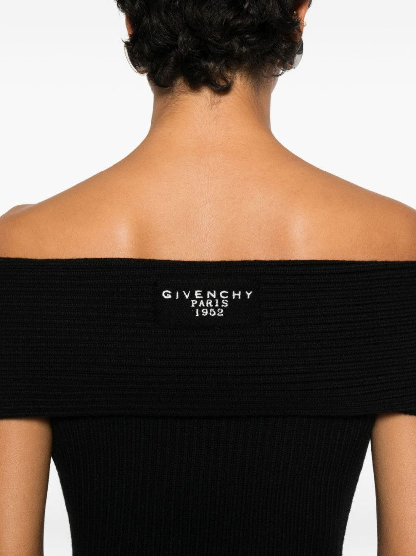 Givenchy Black Silk And Nylon Mini Dress