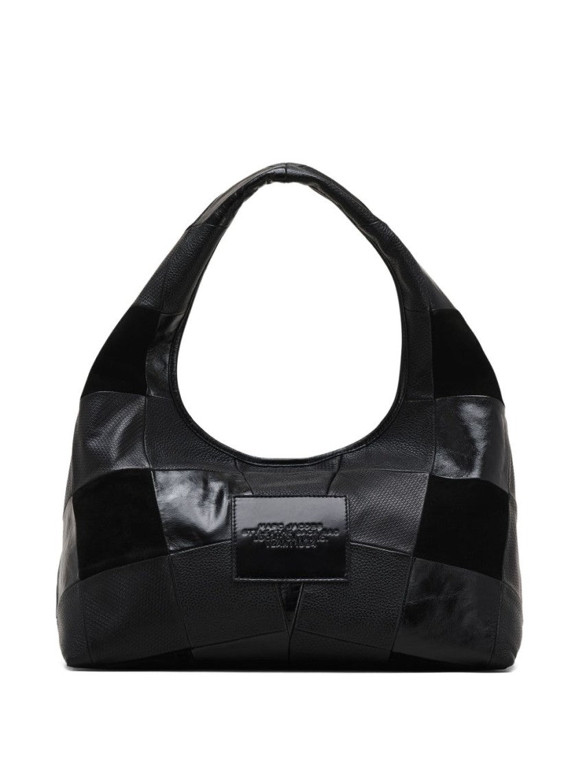 Marc Jacobs Black Diamond Details Leather Shoulder Bag