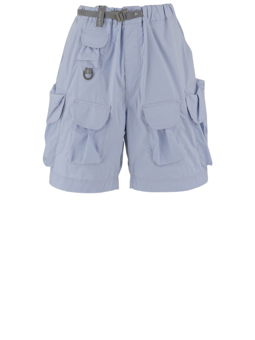 And Wander Light Blue Technical Fabric Shorts