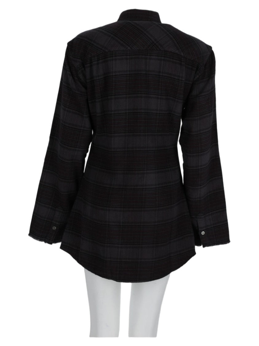 Our Legacy Grey Plaid Classic Collar Cotton Shirt
