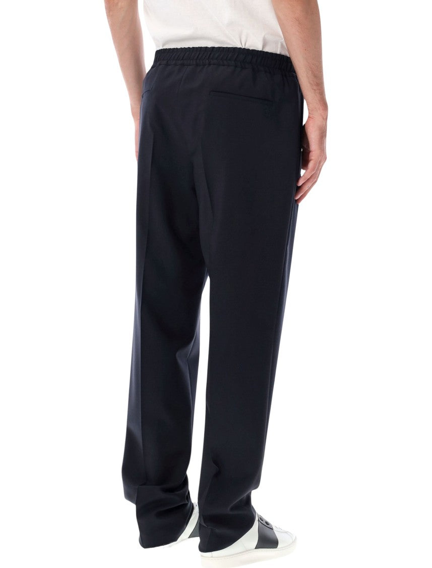 Valentino Garavani Relaxed Fit Straight Leg Pants With Drawstring Waistband