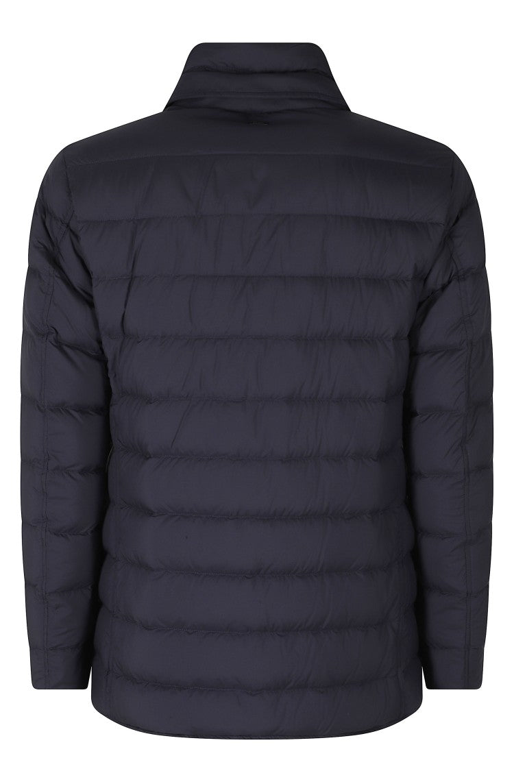 Herno Blue Quilted Polyamide Light Down Jacket