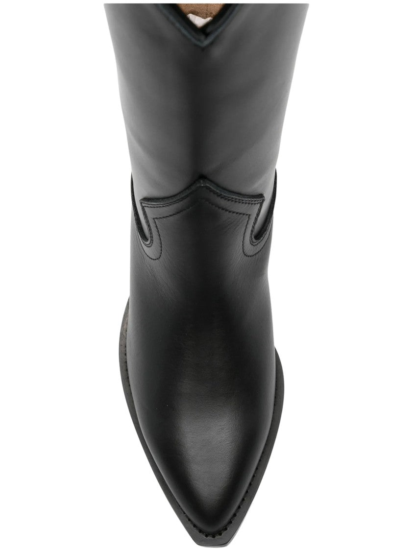 Via Roma 15 Pointed-Toe Panelled Ankle-Length Boots