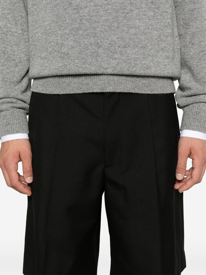 Gucci Black Twill Wool Blend Tailored Shorts