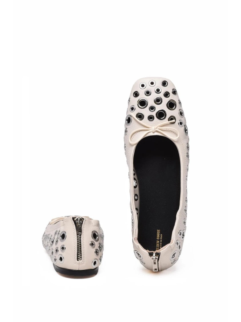 Golden Goose Leather Studded Flats