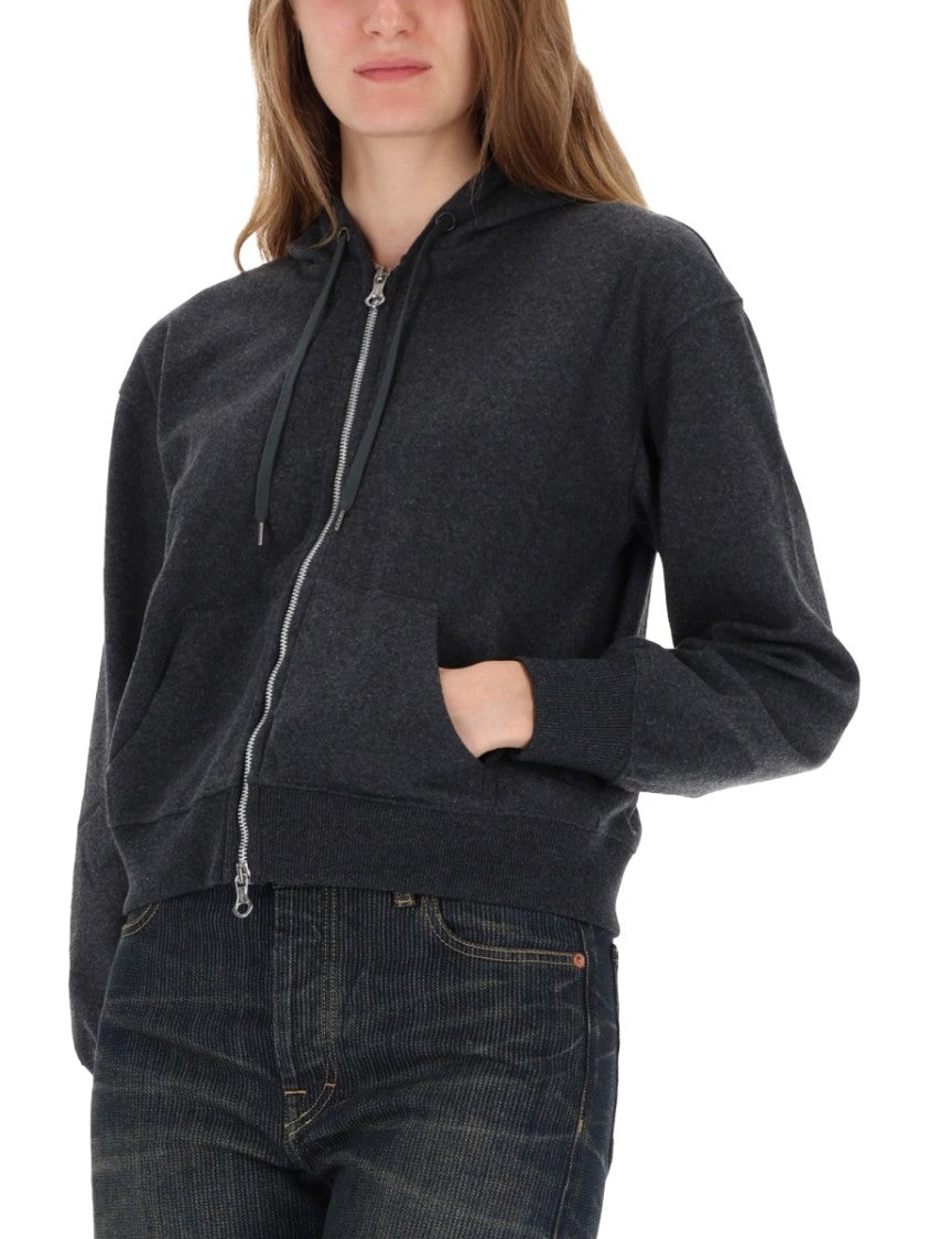 Our Legacy Relaxed Fit Front-Zip Sweatshirt With Drawstring Hood