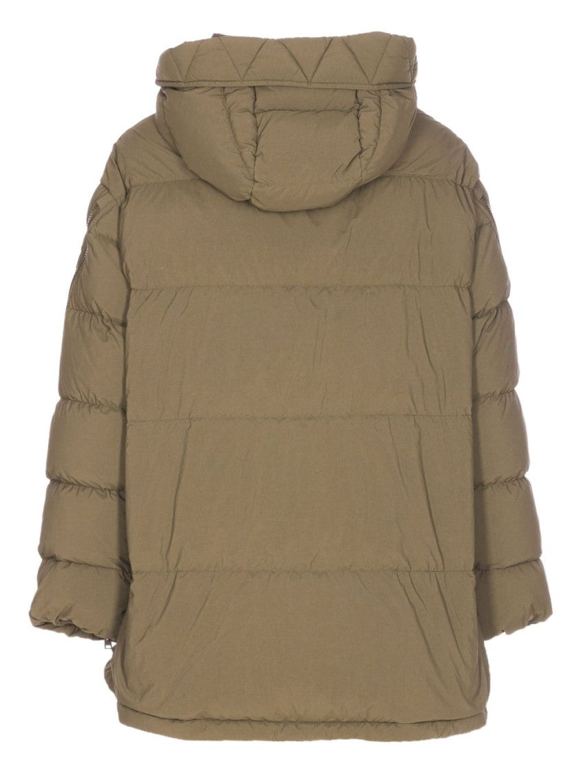 Herno Hooded Down Jacket With Military Quilted Design