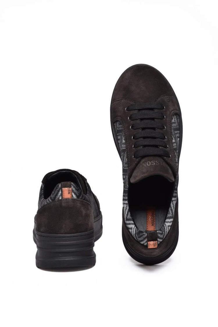 Missoni Fabric And Suede Sneakers - Black
