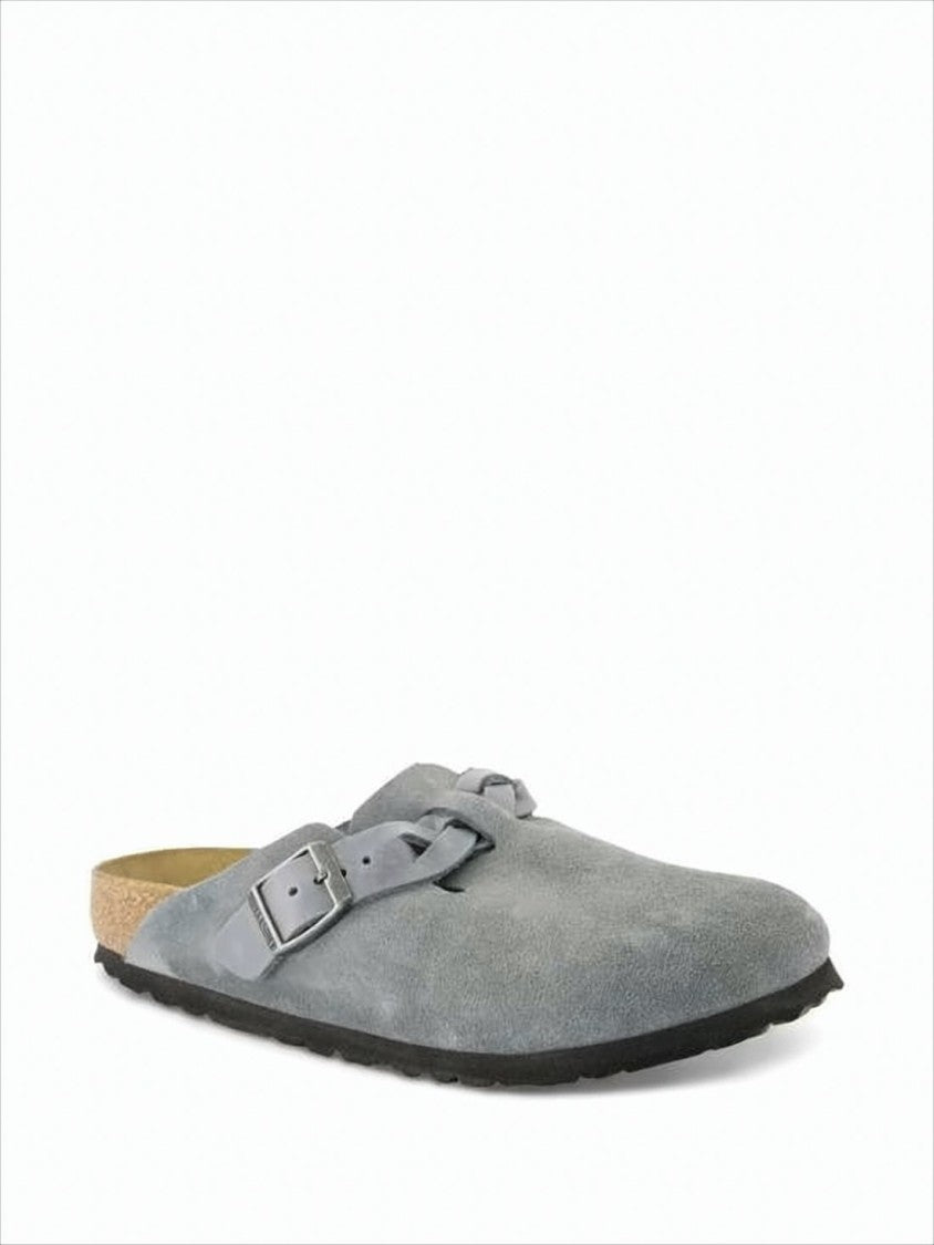 Birkenstock Suede Mule Slipper With Adjustable Leather Strap