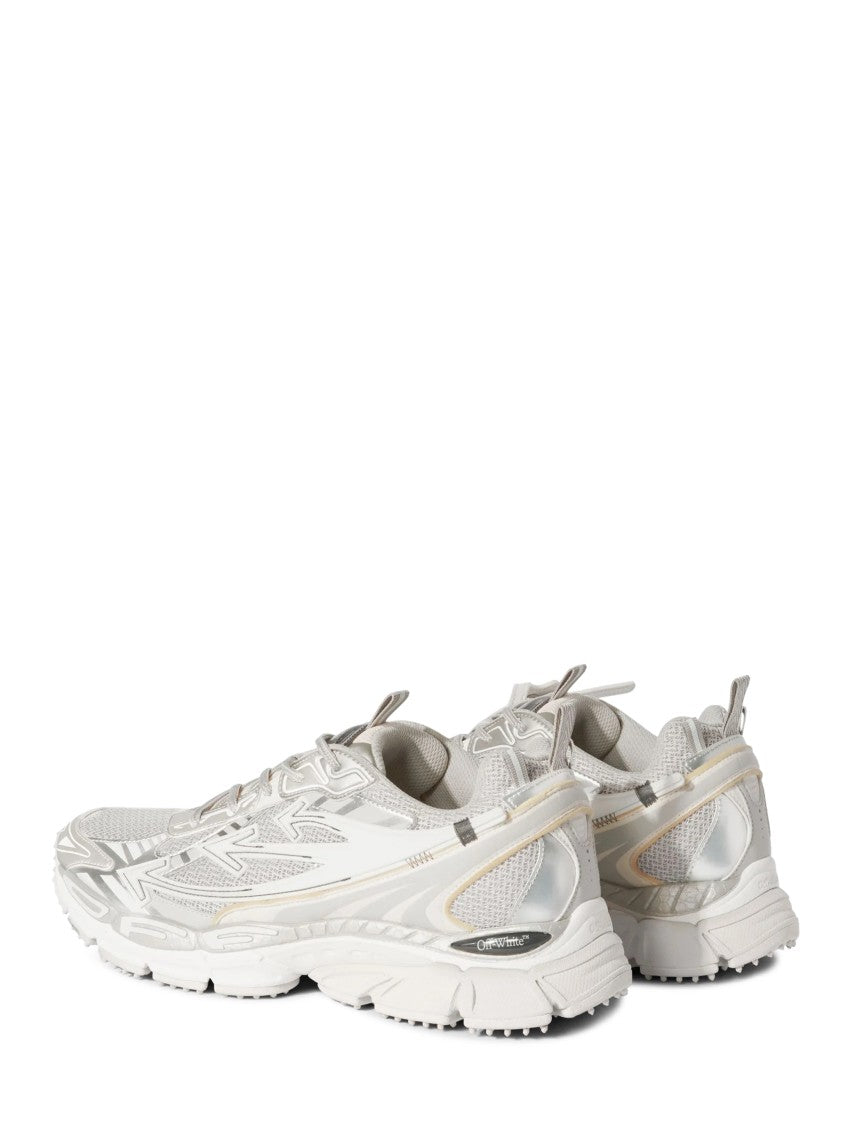Off-White Layered Neutral Sneakers With Reflective Accents