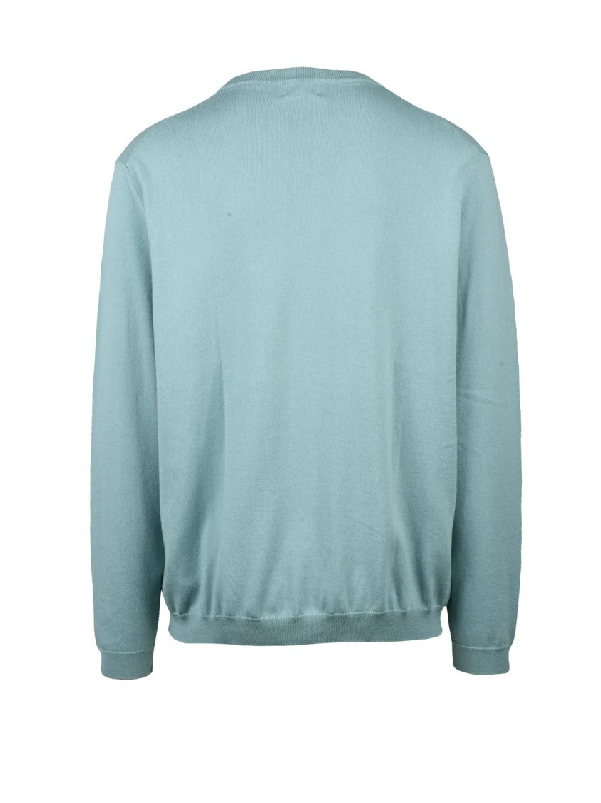 Woolrich Aqua Green Crewneck Cotton Sweater
