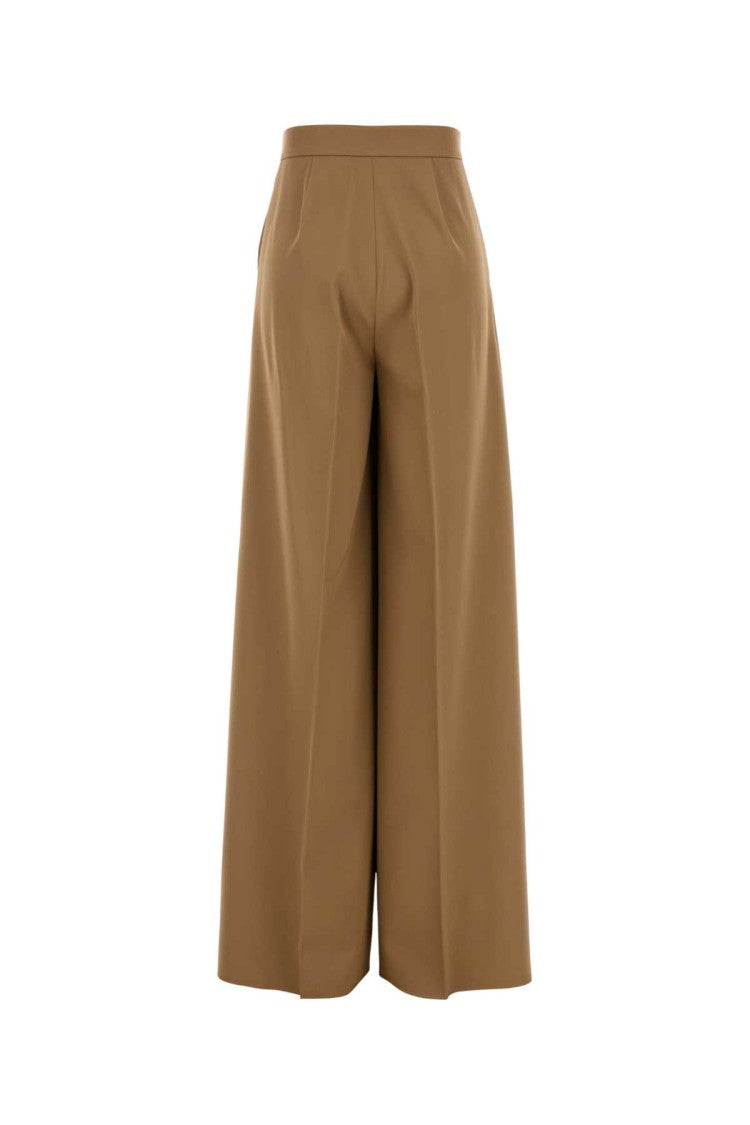 Max Mara Camel Wool Ninfa Wide-Leg Pant