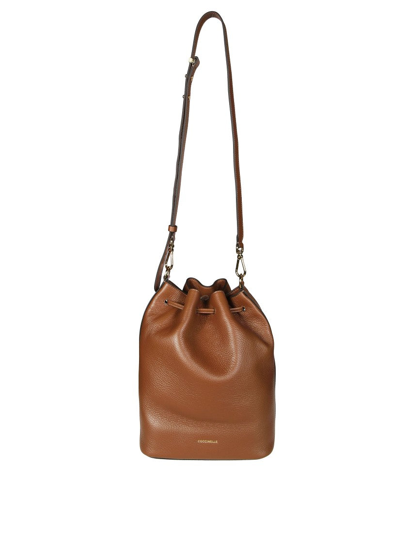 Coccinelle Textured Leather Bucket Bag