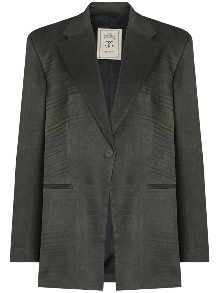 Seafarer Green Astro Structured Blazer