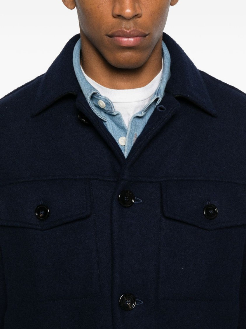 Dondup Dark Blue Pocket Shirt Jacket