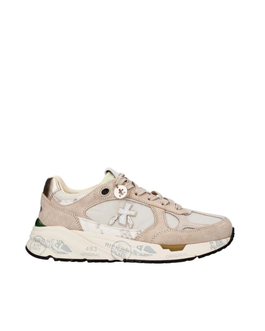 Premiata Modern Beige Sneakers With Distinctive 90S Inspiration
