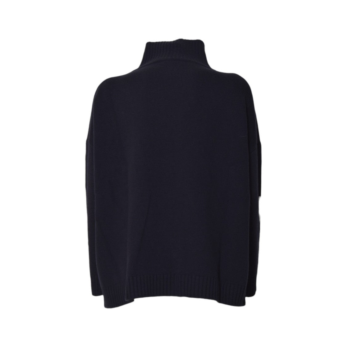 Max Mara Relaxed Fit Dark Blue Turtleneck Sweater