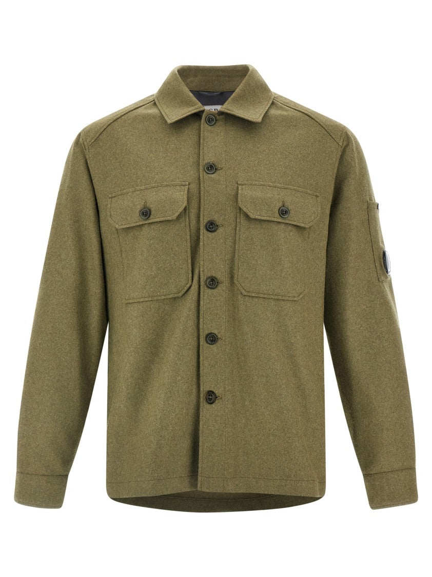 C.P. Company Unlined Wool Overshirt With Shirt Collar