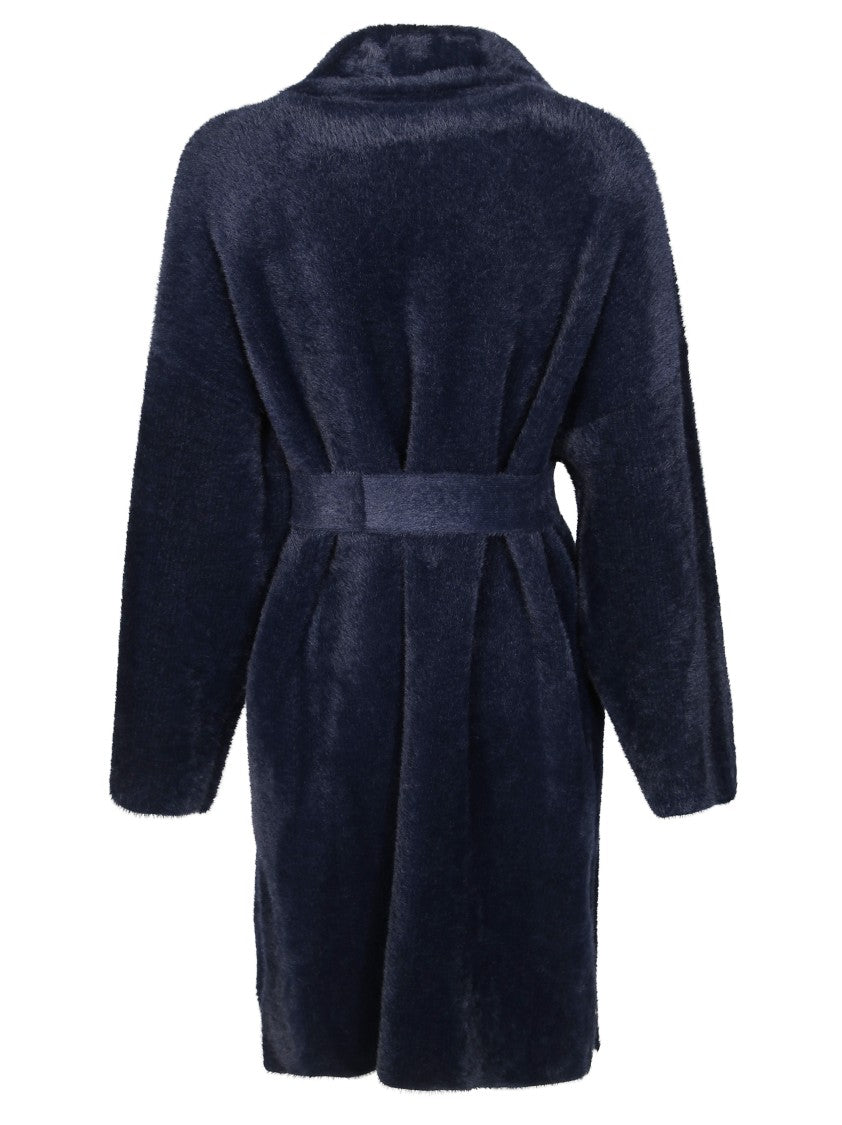 Pinko Robe-Style Faux Fur Coat With Belted Waist