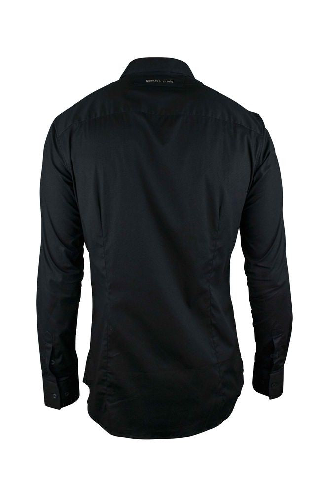 Philipp Plein Tailored Black Cotton Shirt