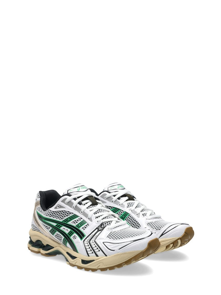 Asics Dynamic White Mesh And Synthetic Leather Sneakers