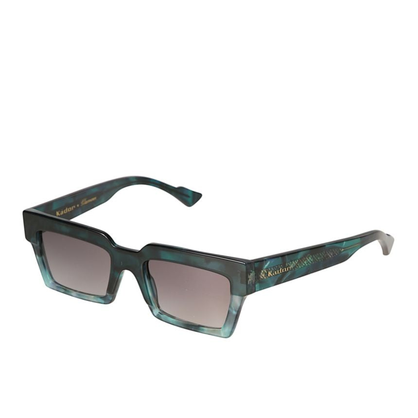 Kador Marbled Deep Green Smart Bold Rectangular Sunglasses