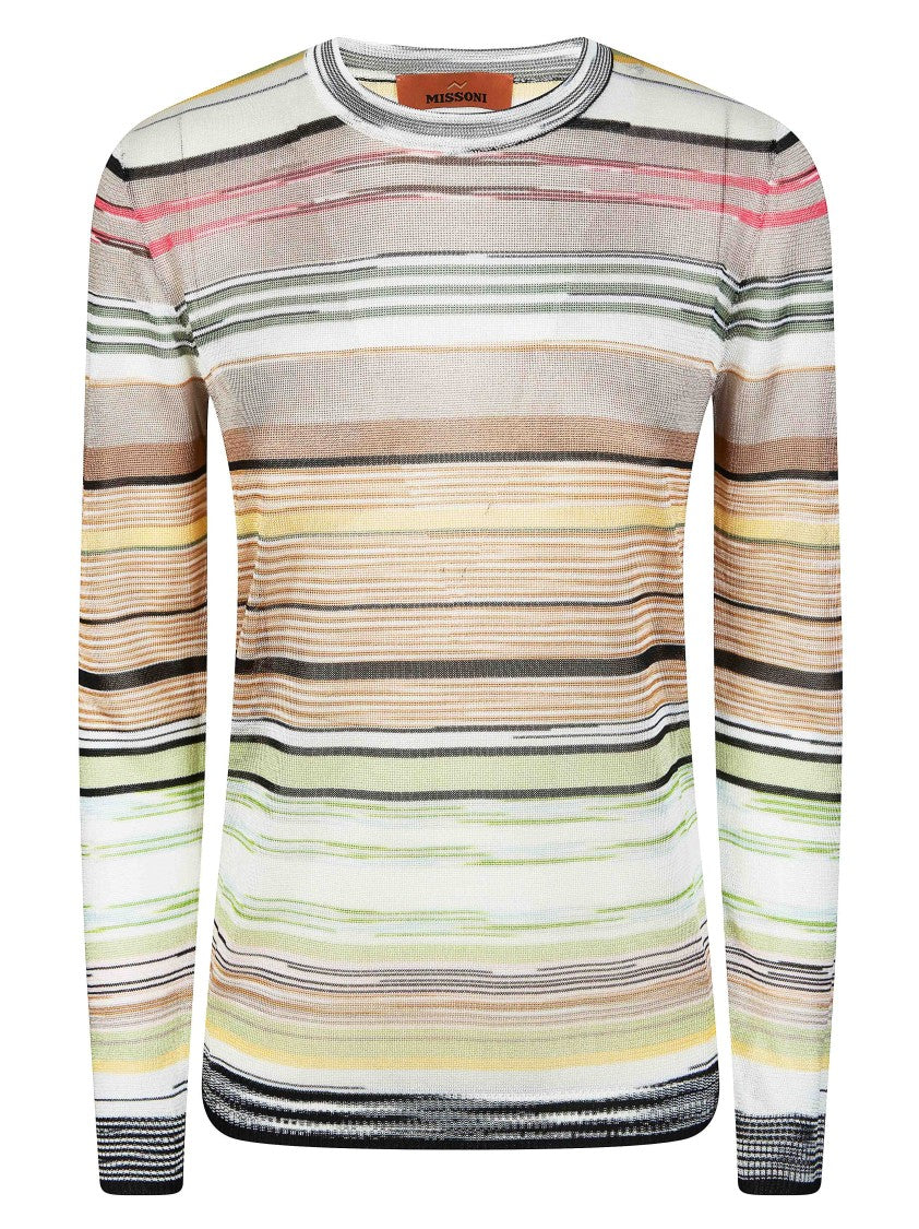 Missoni Striped Lightweight Crewneck Sweater