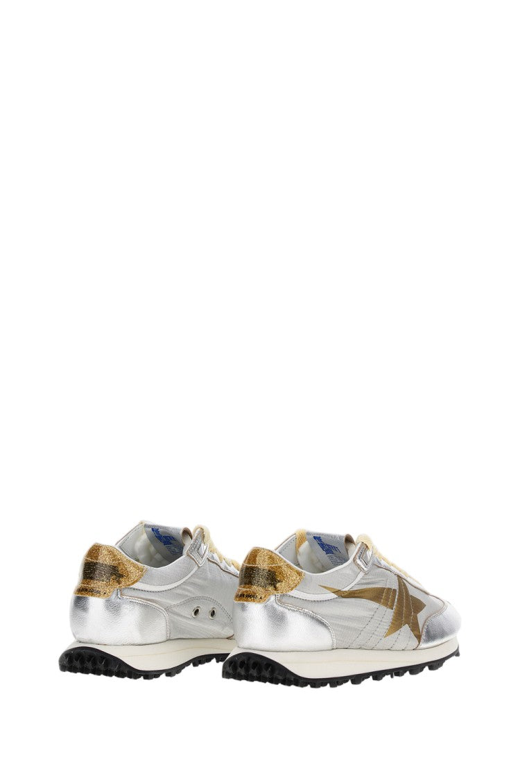 Golden Goose Metallic Silver Leather Sneakers