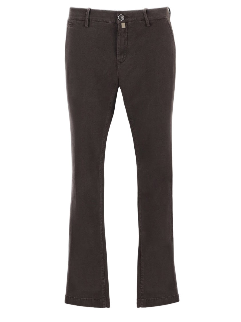 Jacob Cohen Brown Stretch Cotton-Blend Pants